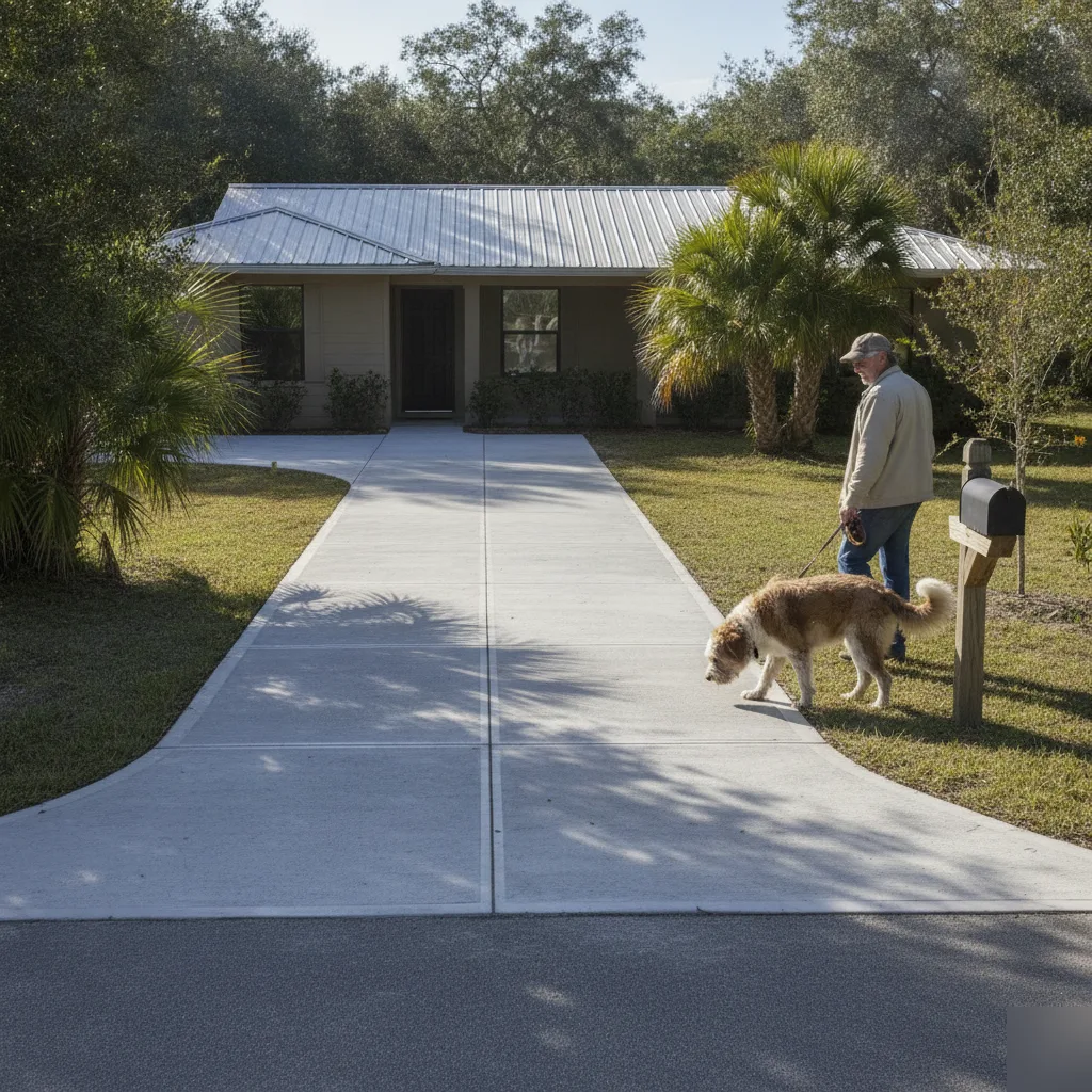 Concrete Driveway Installation Replaces Gravel and Dirt Drives - Blacktop By Beede Paving