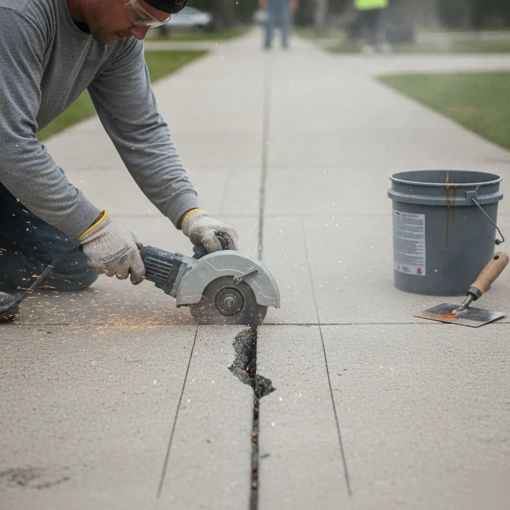 Concrete Repair Fixes Cracks and Settling Slabs - Blacktop By Beede Paving
