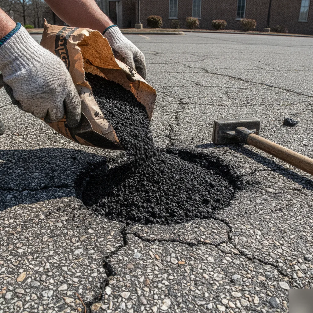 Pothole Repair Fixes Failure Points Before They Spread - Black By Beede Paving