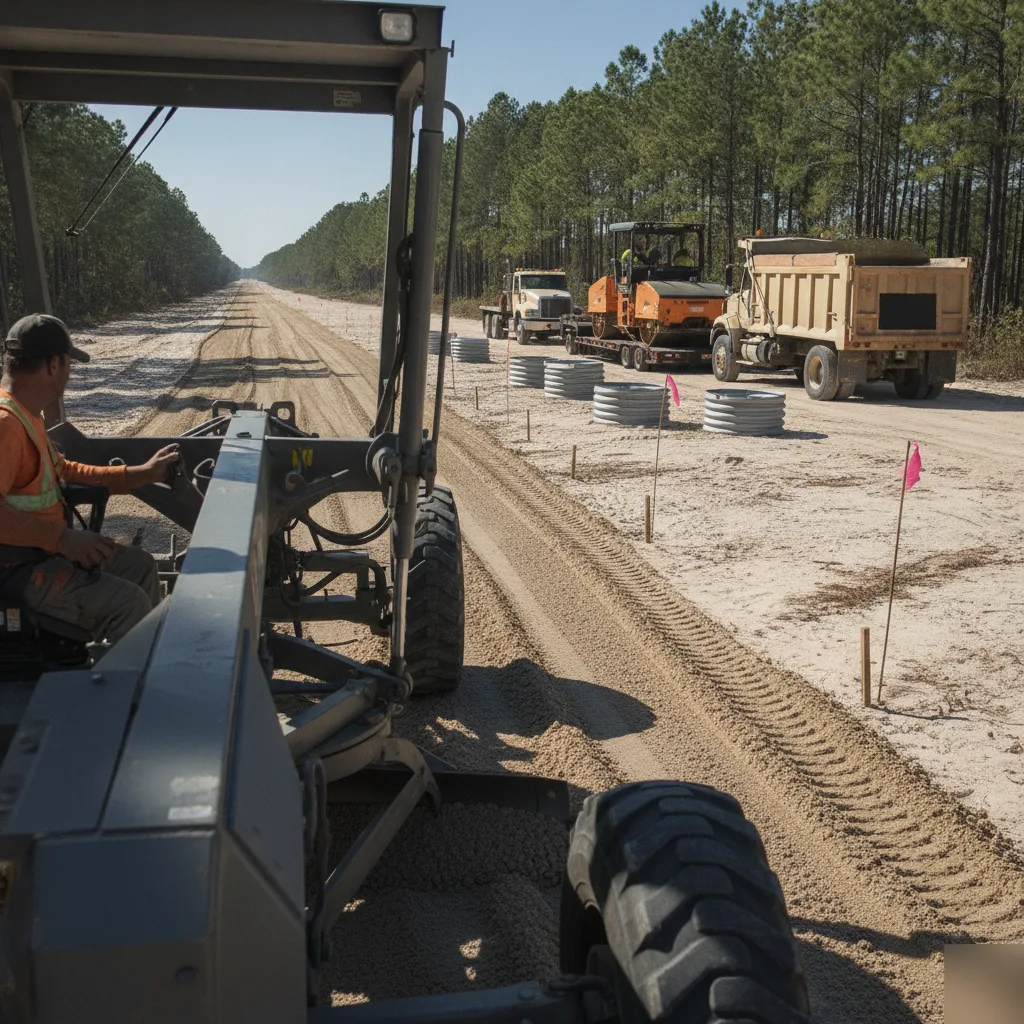 Other Road Services We Handle in Volusia County FL - Black By Beede Paving